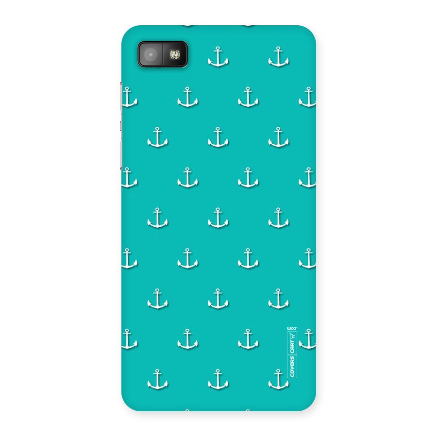 Light Blue Anchor Back Case for Blackberry Z10