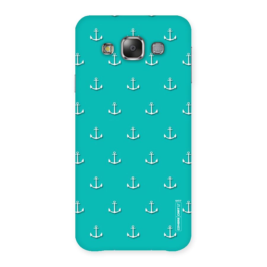 Light Blue Anchor Back Case for Galaxy E7