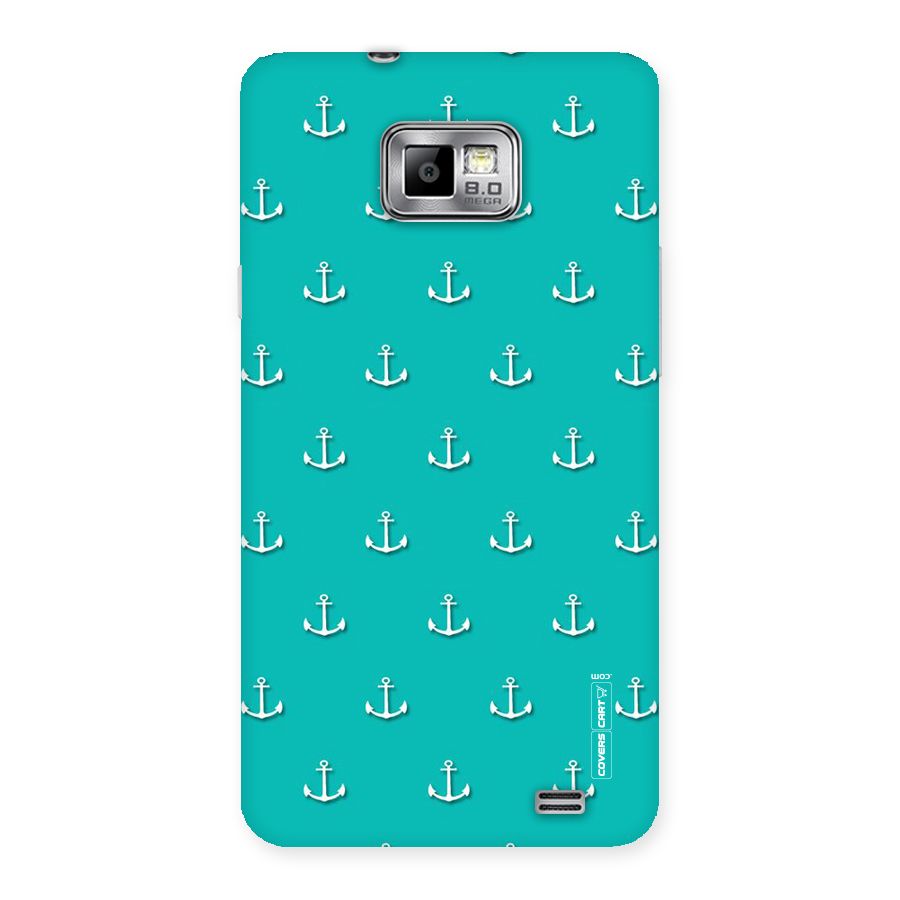 Light Blue Anchor Back Case for Galaxy S2
