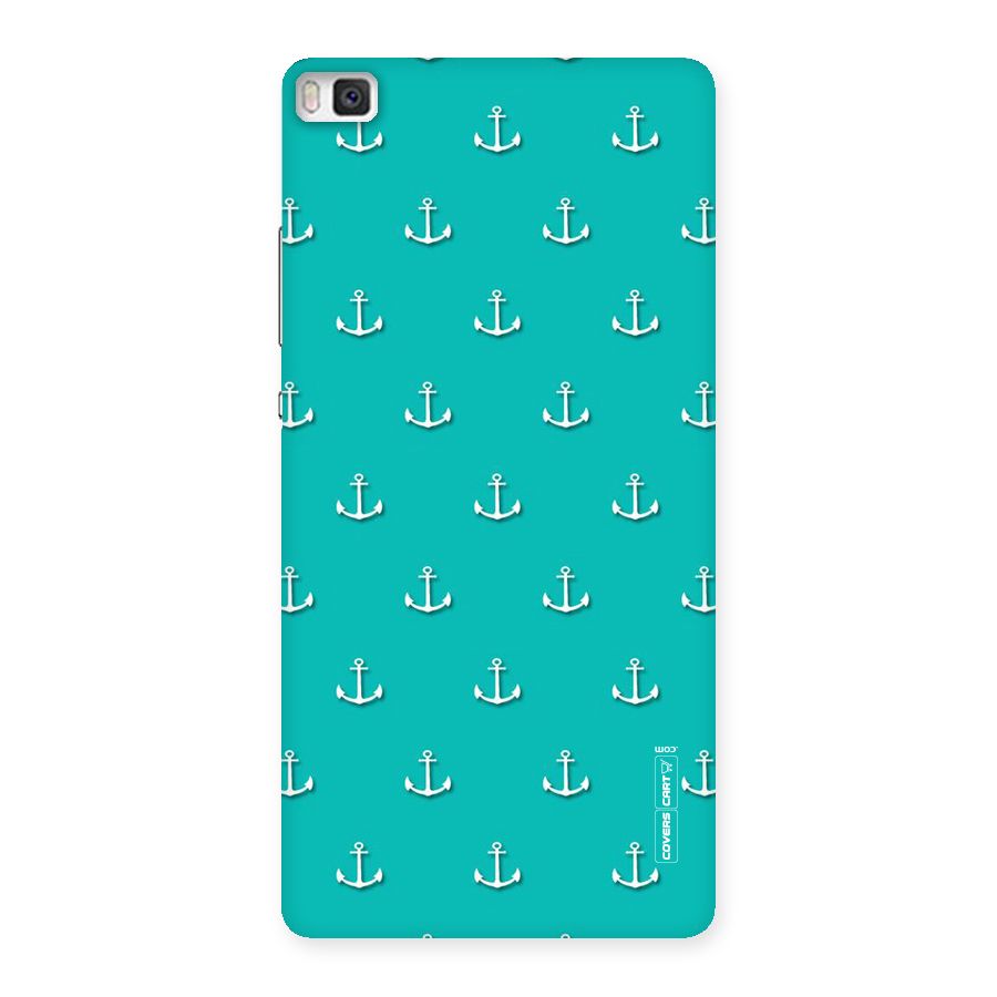 Light Blue Anchor Back Case for Huawei P8