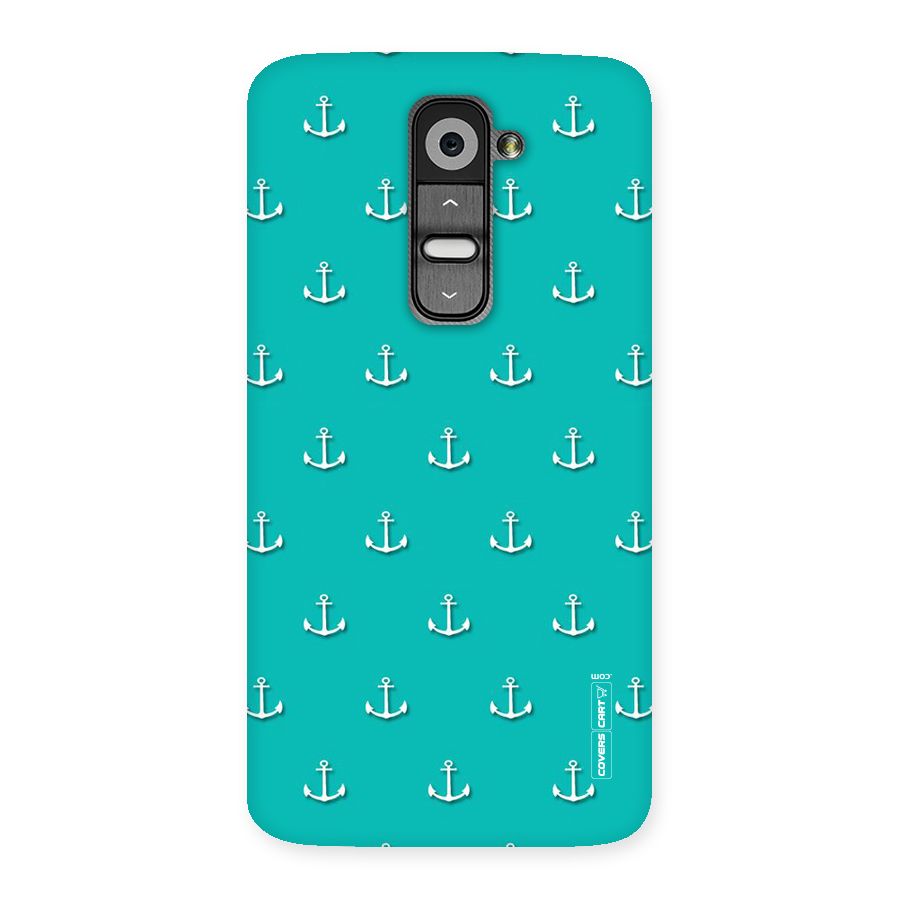 Light Blue Anchor Back Case for LG G2