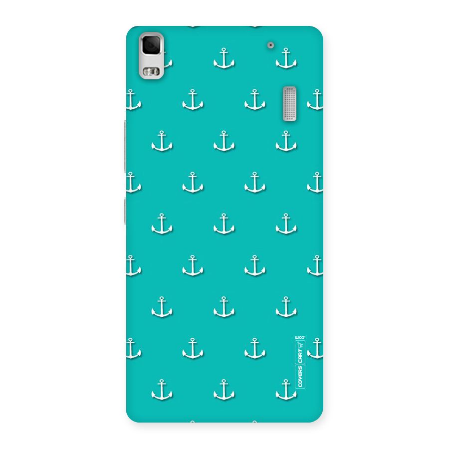 Light Blue Anchor Back Case for Lenovo A7000