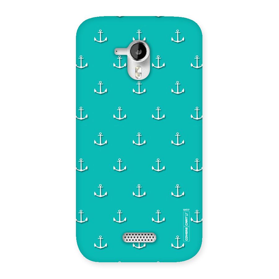Light Blue Anchor Back Case for Micromax Canvas HD A116