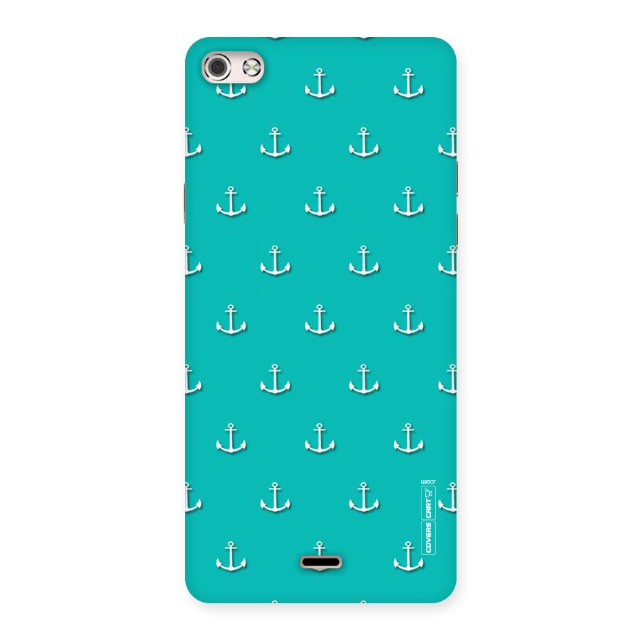 Light Blue Anchor Back Case for Micromax Canvas Silver 5