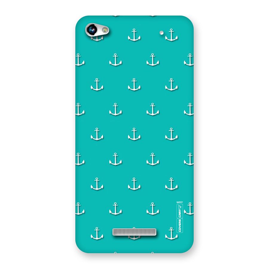 Light Blue Anchor Back Case for Micromax Hue 2