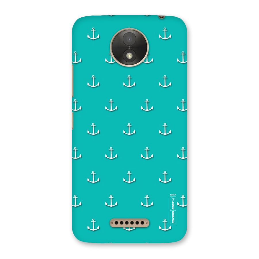 Light Blue Anchor Back Case for Moto C Plus