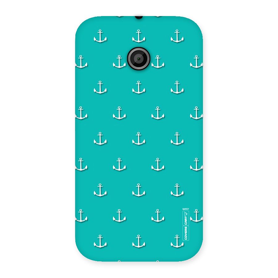 Light Blue Anchor Back Case for Moto E