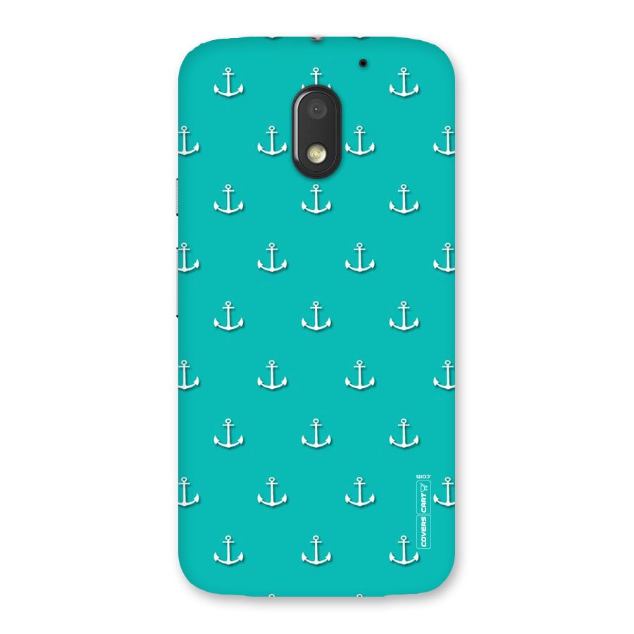 Light Blue Anchor Back Case for Moto E3 Power