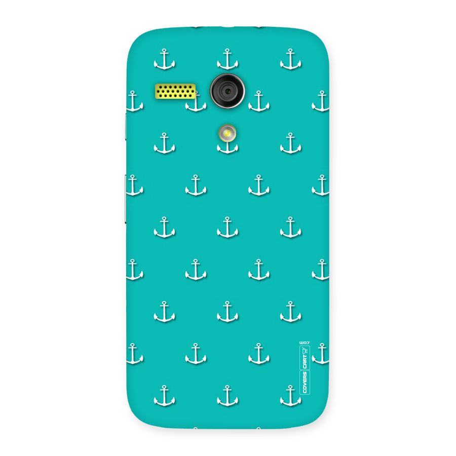 Light Blue Anchor Back Case for Moto G