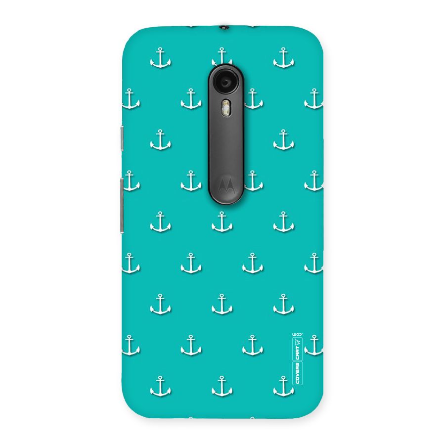 Light Blue Anchor Back Case for Moto G Turbo