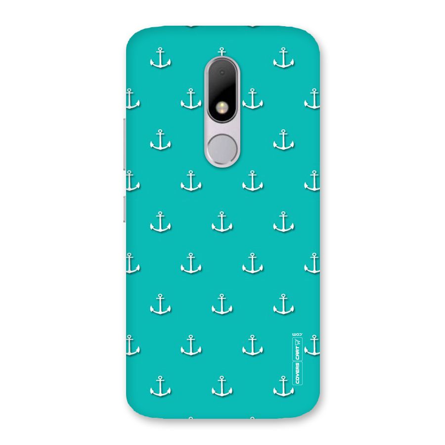 Light Blue Anchor Back Case for Moto M