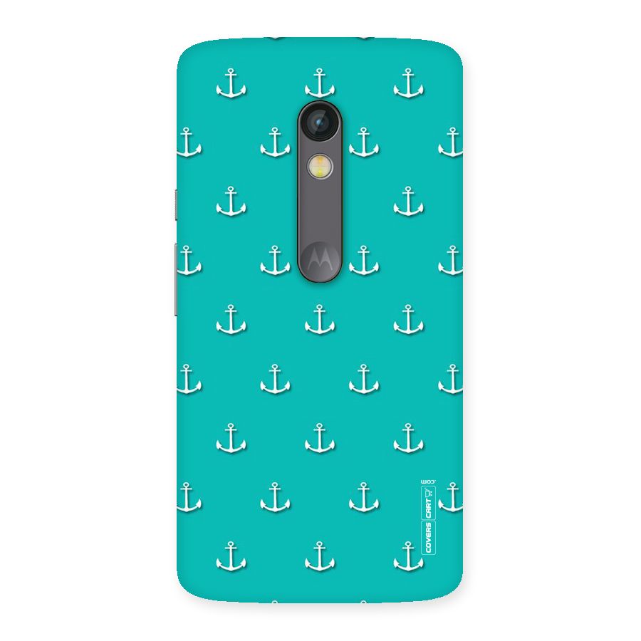 Light Blue Anchor Back Case for Moto X Play