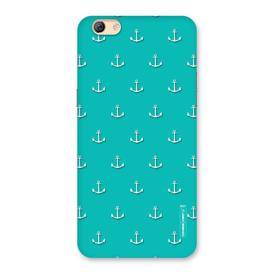 Light Blue Anchor Back Case for Oppo F3 Plus