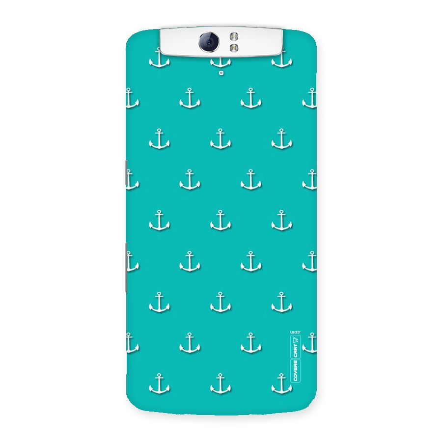 Light Blue Anchor Back Case for Oppo N1