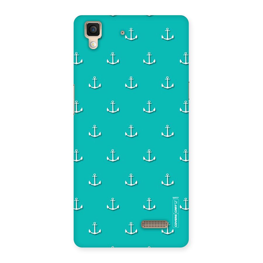 Light Blue Anchor Back Case for Oppo R7