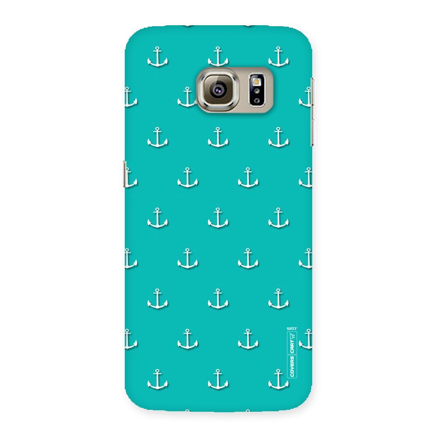Light Blue Anchor Back Case for Samsung Galaxy S6 Edge