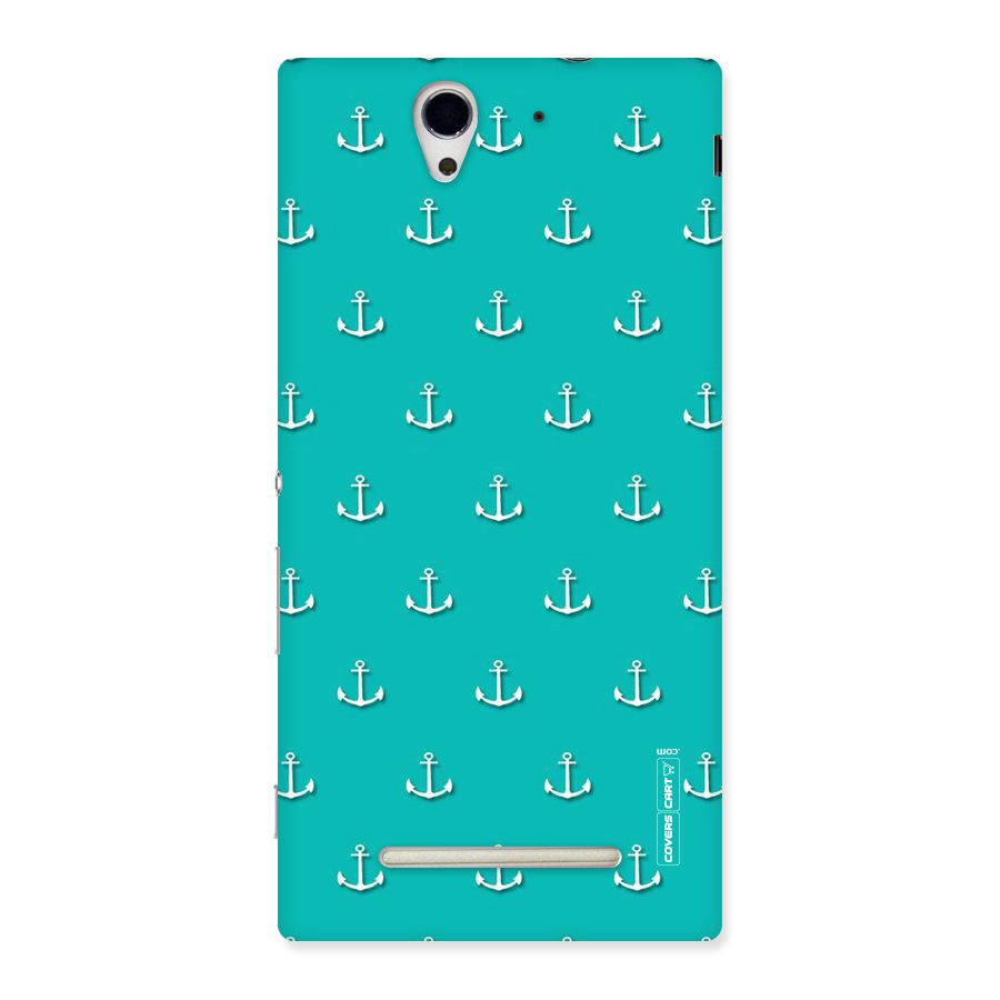 Light Blue Anchor Back Case for Sony Xperia C3