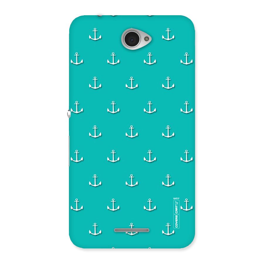Light Blue Anchor Back Case for Sony Xperia E4