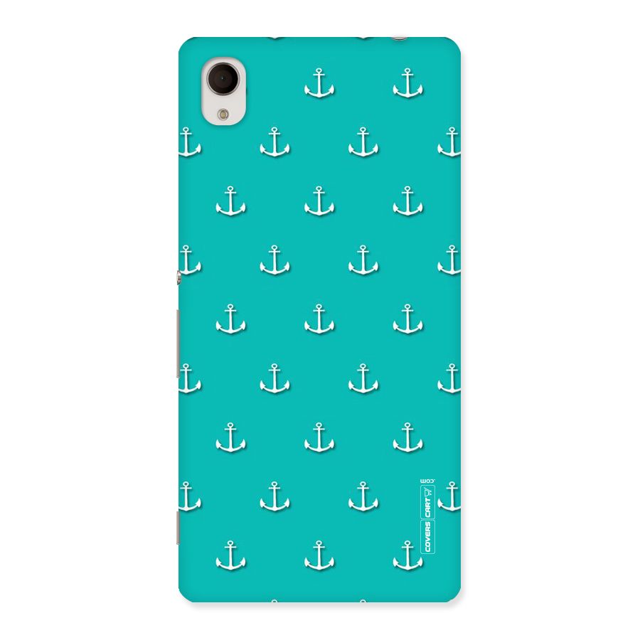 Light Blue Anchor Back Case for Sony Xperia M4