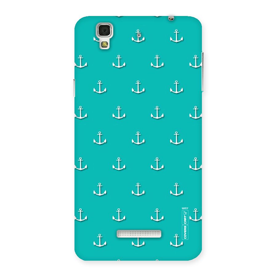 Light Blue Anchor Back Case for YU Yureka Plus