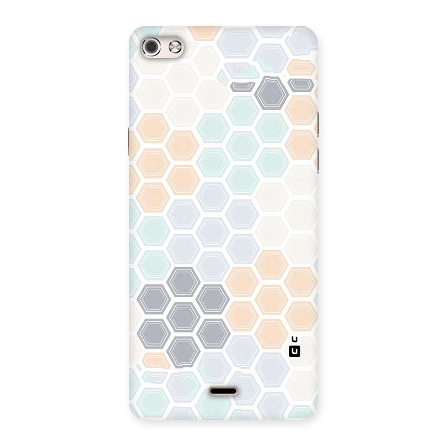 Light Hexagons Back Case for Micromax Canvas Silver 5
