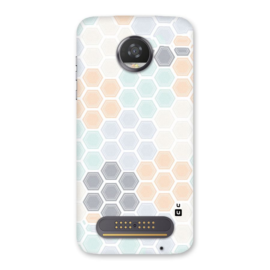 Light Hexagons Back Case for Moto Z2 Play