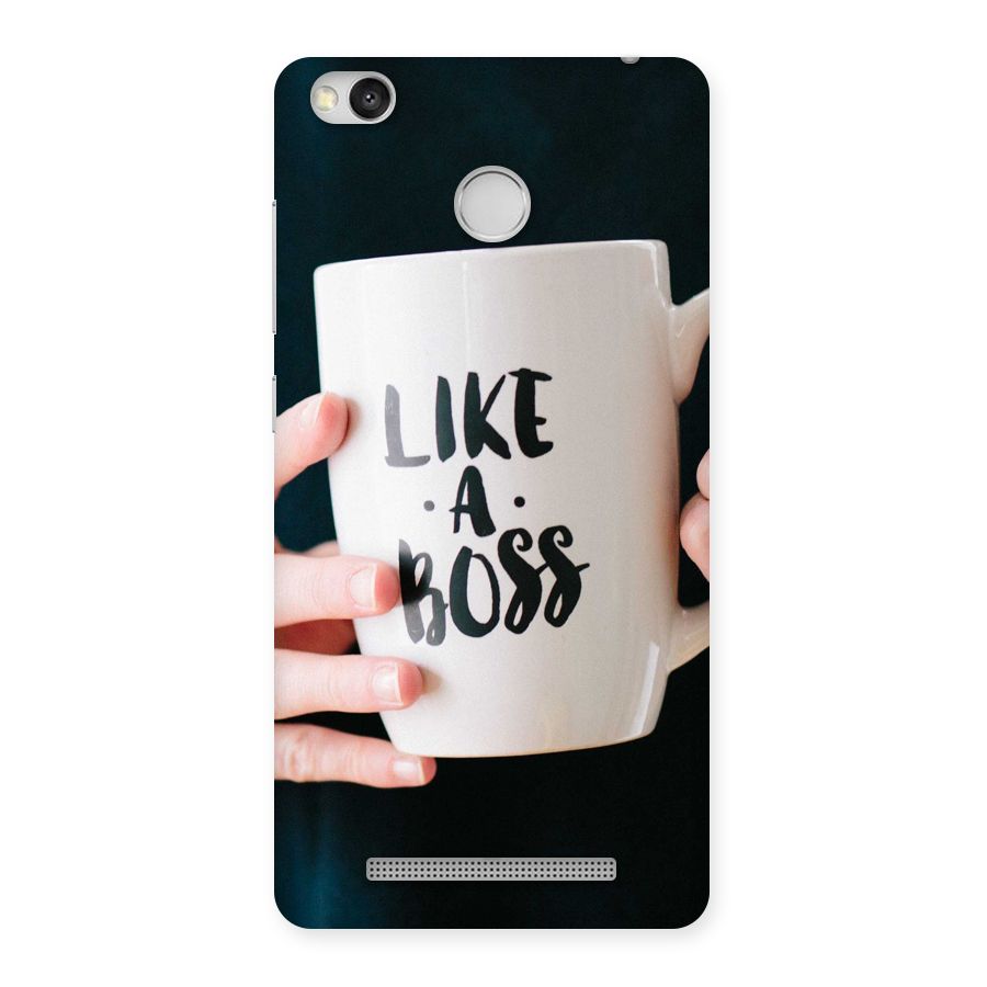 Like a Boss Back Case for Redmi 3S Prime