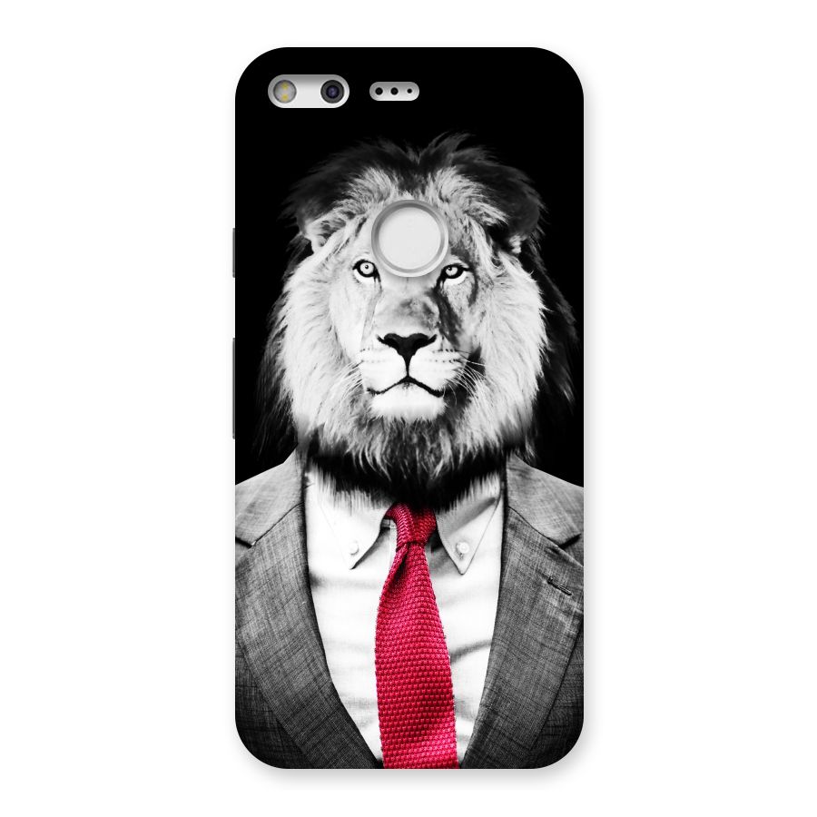 Lion with Red Tie Back Case for Google Pixel