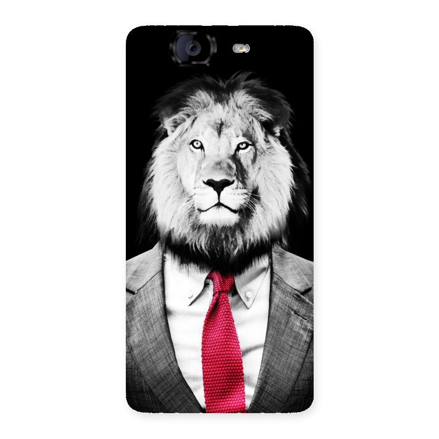 Lion with Red Tie Back Case for Canvas Knight A350