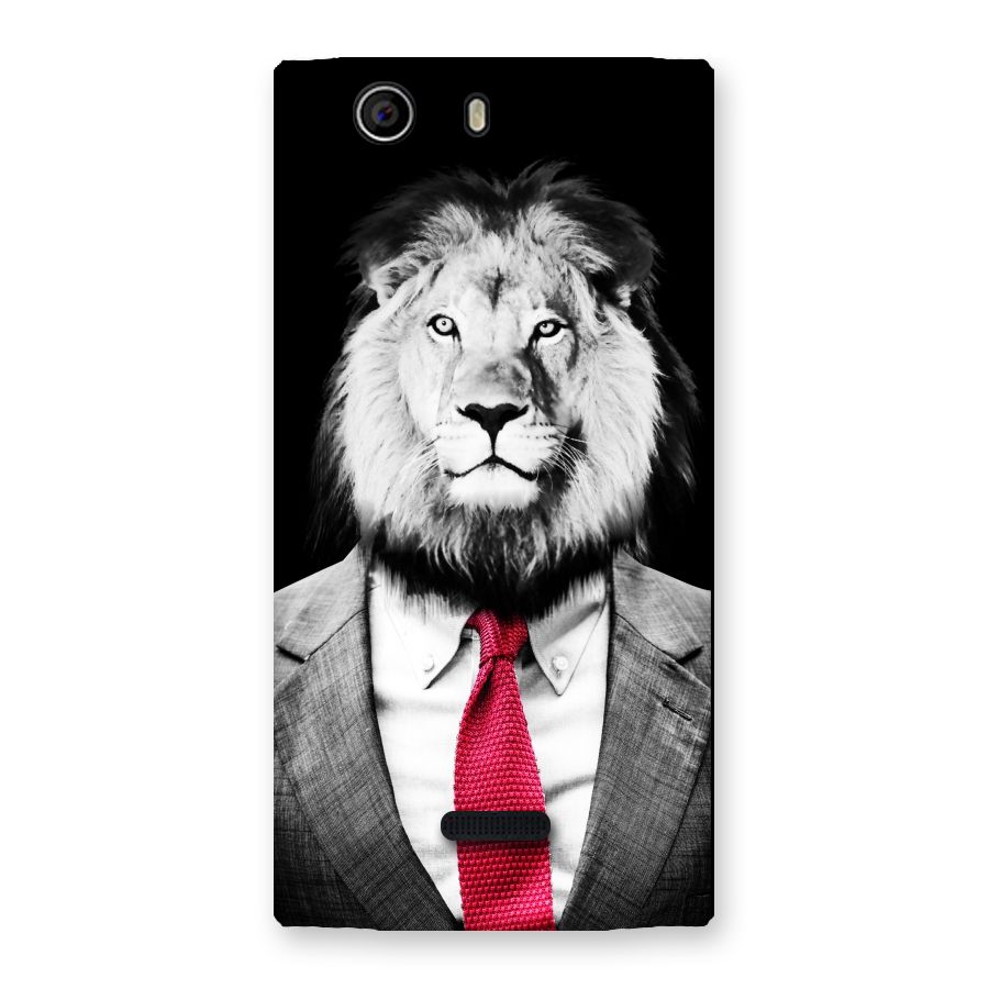 Lion with Red Tie Back Case for Canvas Nitro 2 E311