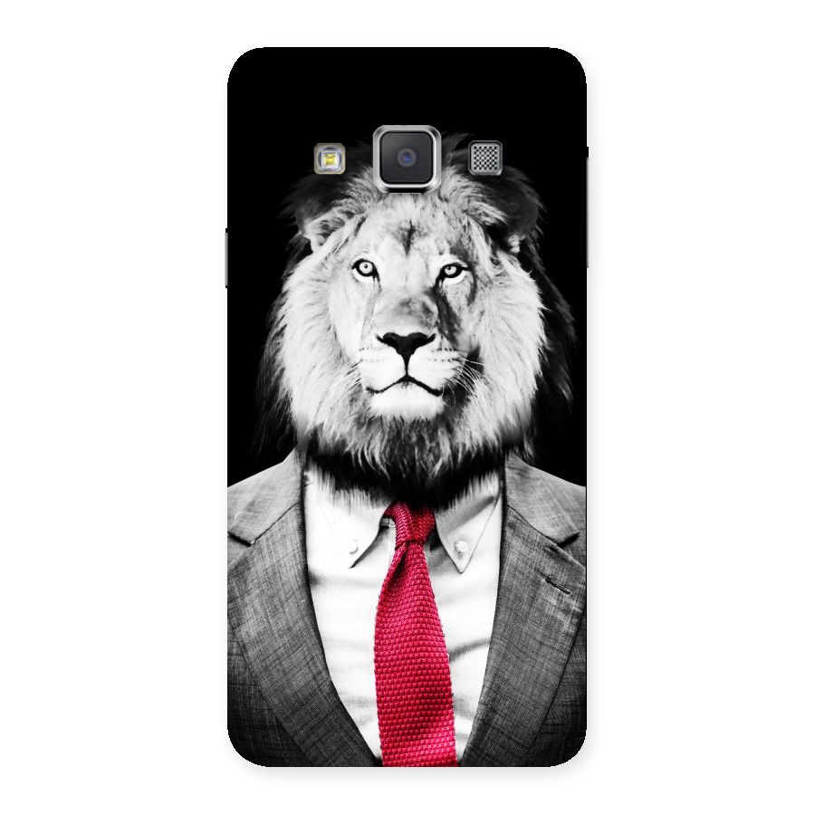 Lion with Red Tie Back Case for Galaxy A3