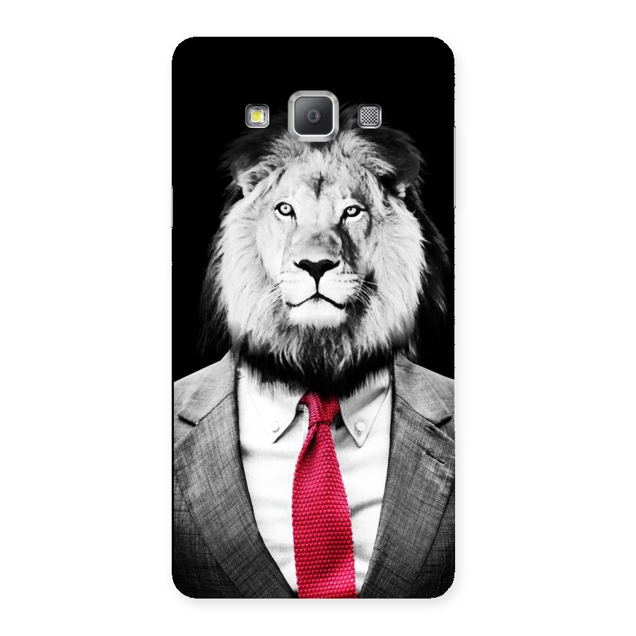 Lion with Red Tie Back Case for Galaxy A7