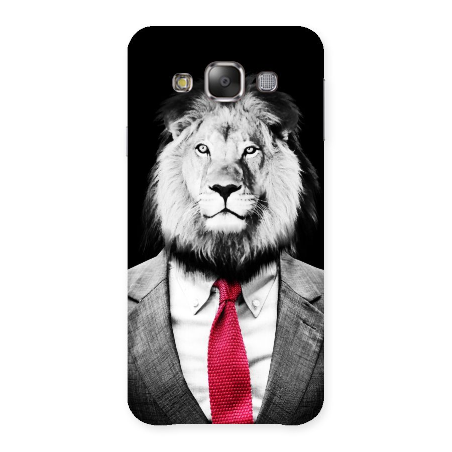 Lion with Red Tie Back Case for Galaxy E7