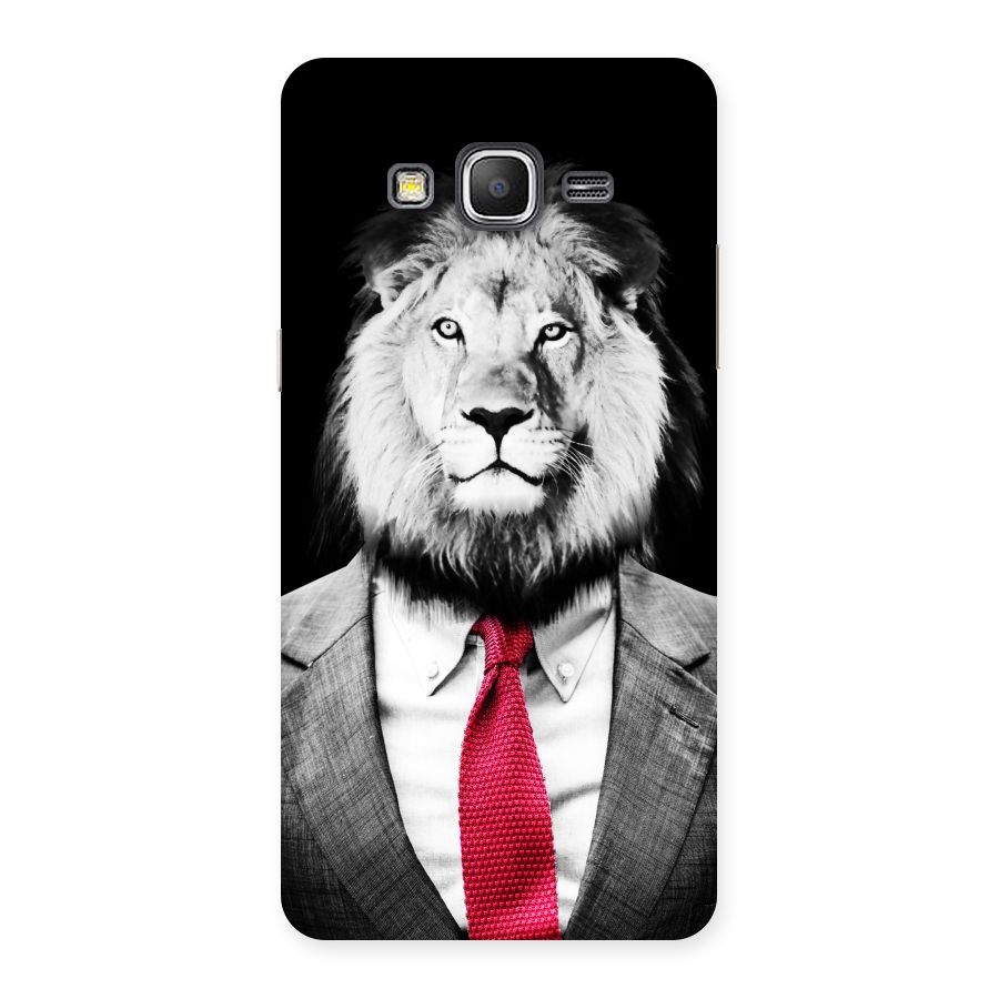 Lion with Red Tie Back Case for Galaxy Grand Prime