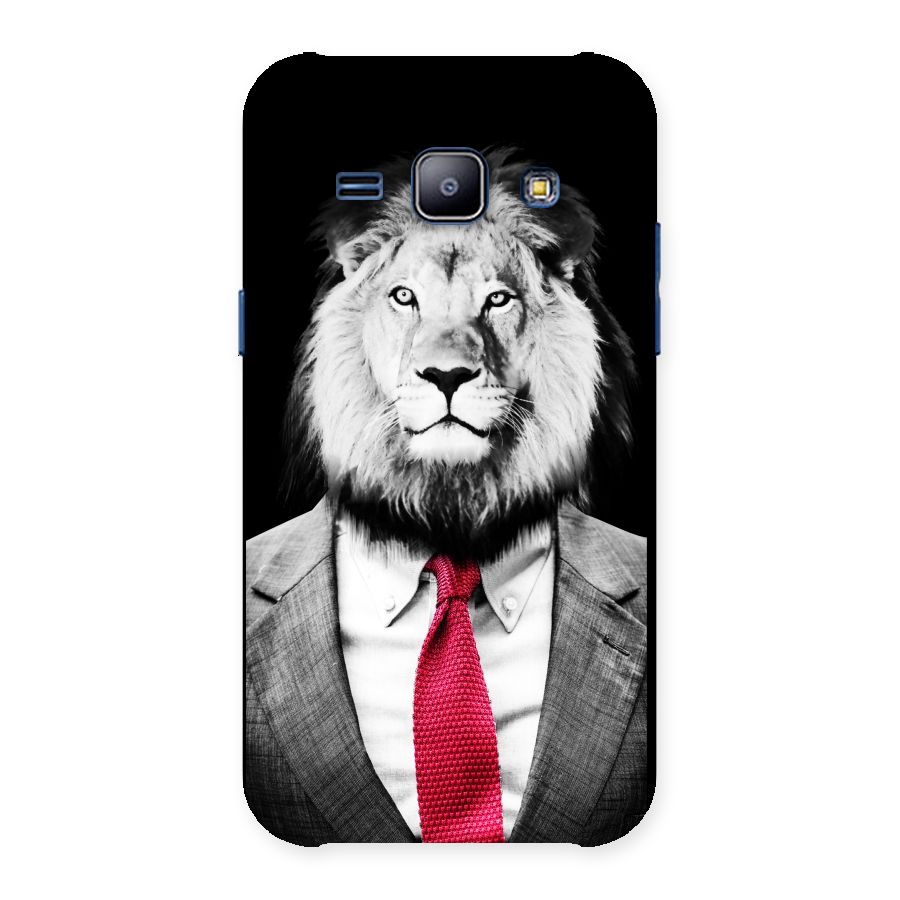 Lion with Red Tie Back Case for Galaxy J1