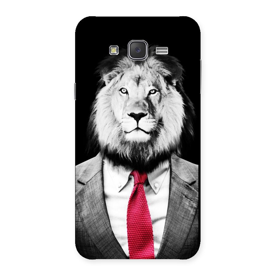 Lion with Red Tie Back Case for Galaxy J7