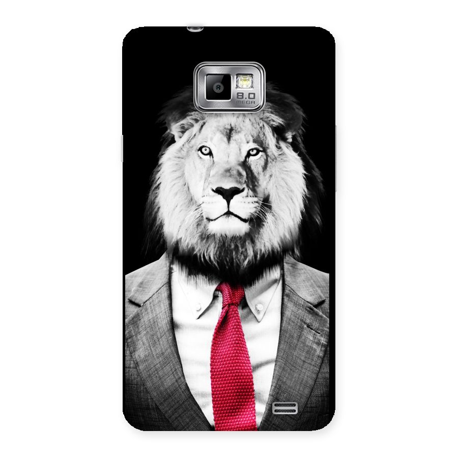 Lion with Red Tie Back Case for Galaxy S2
