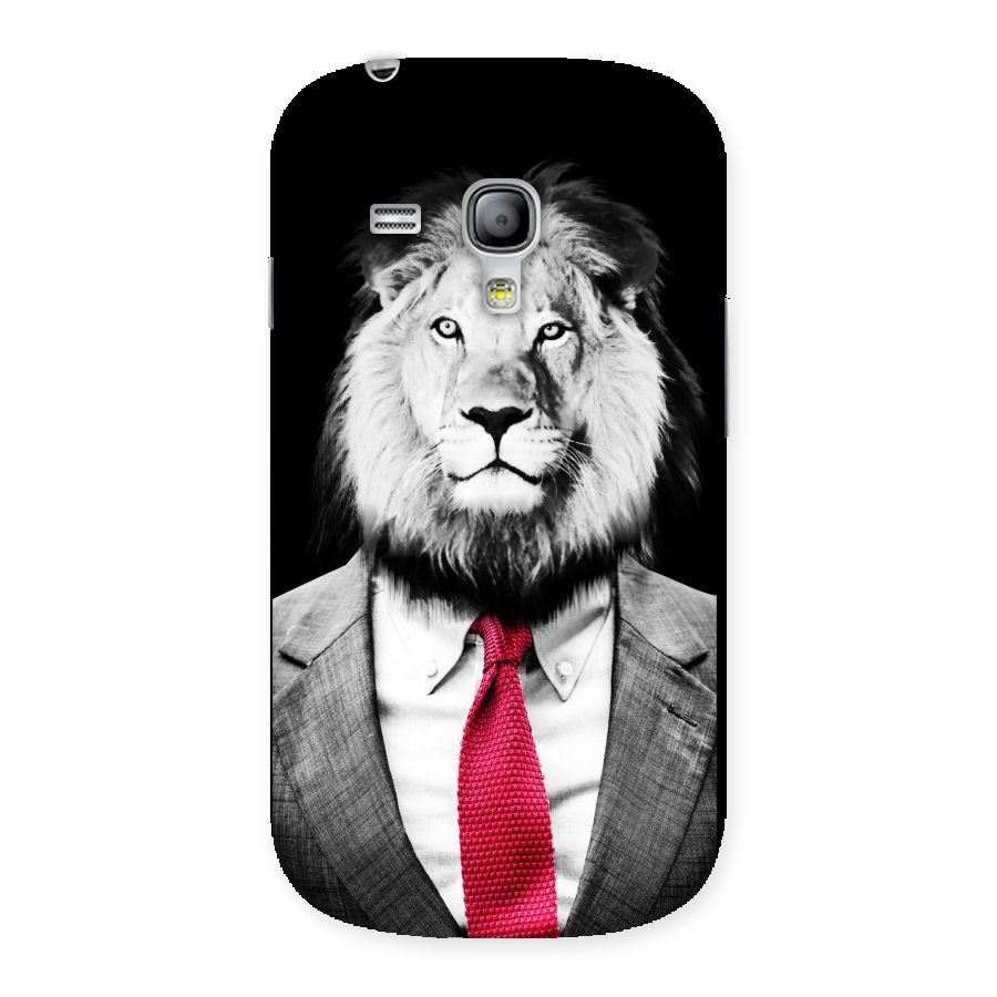 Lion with Red Tie Back Case for Galaxy S3 Mini
