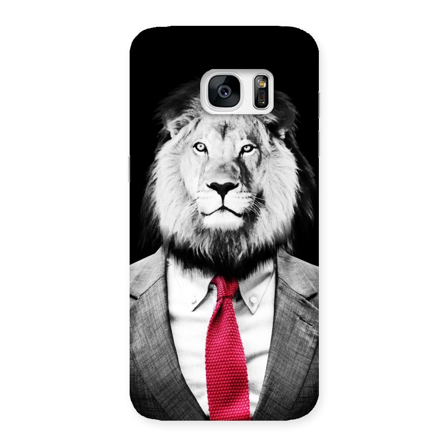 Lion with Red Tie Back Case for Galaxy S7 Edge