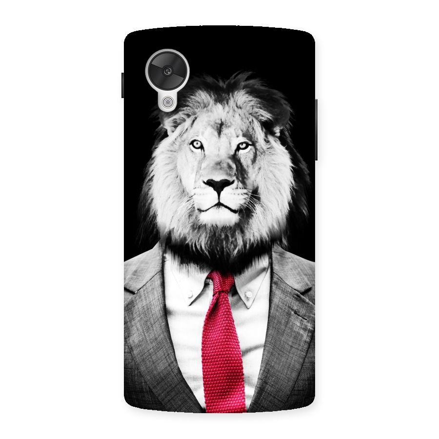 Lion with Red Tie Back Case for Google Nexsus 5