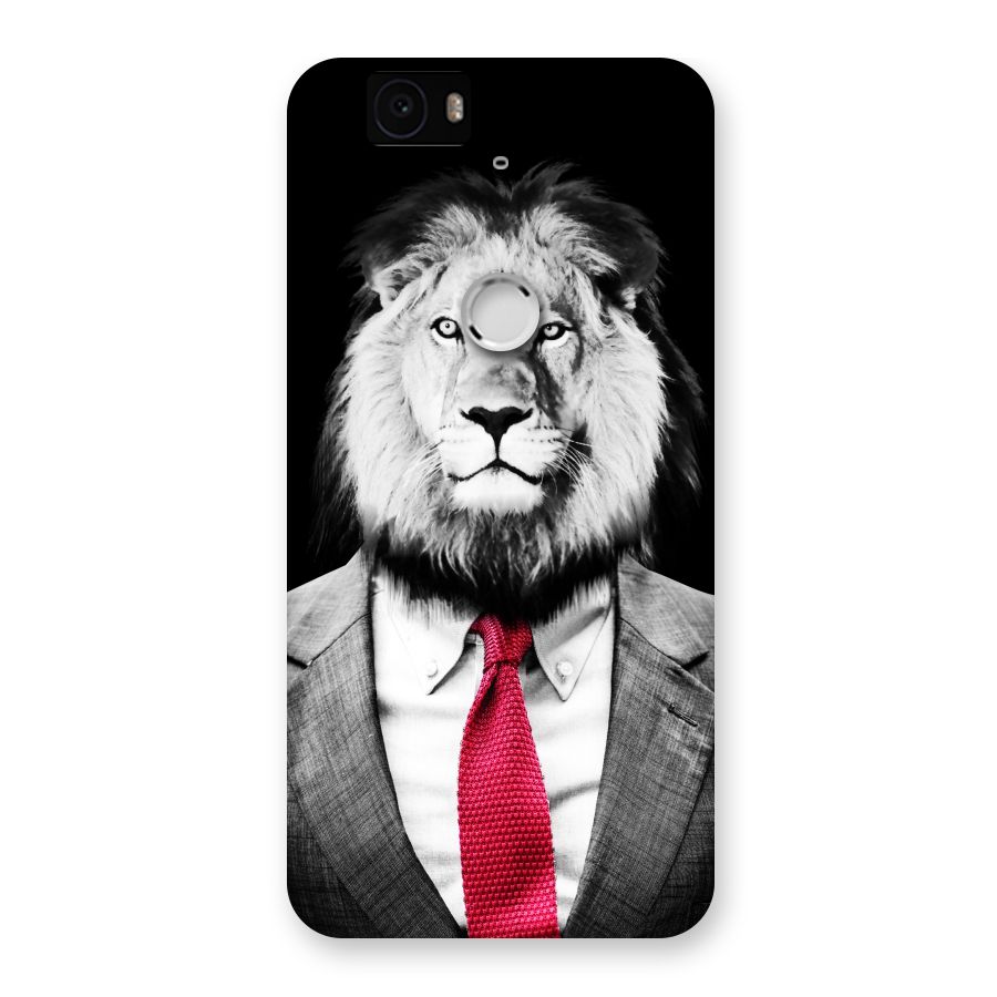 Lion with Red Tie Back Case for Google Nexus-6P