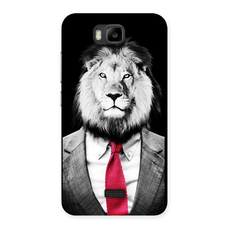 Lion with Red Tie Back Case for Honor Bee