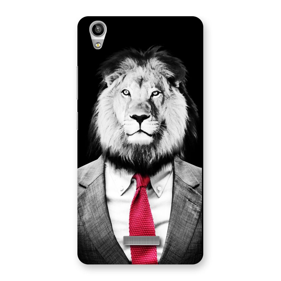 Lion with Red Tie Back Case for Lava-Pixel-V1