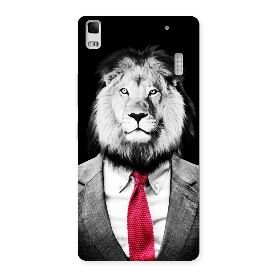 Lion with Red Tie Back Case for Lenovo A7000