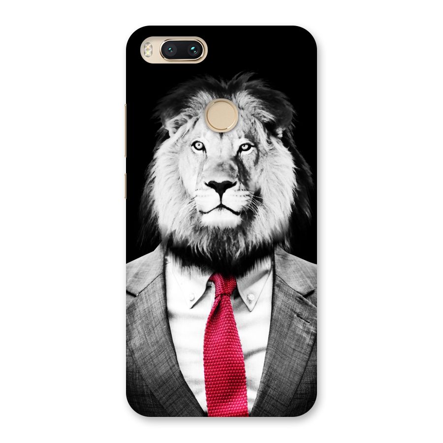 Lion with Red Tie Back Case for Mi A1