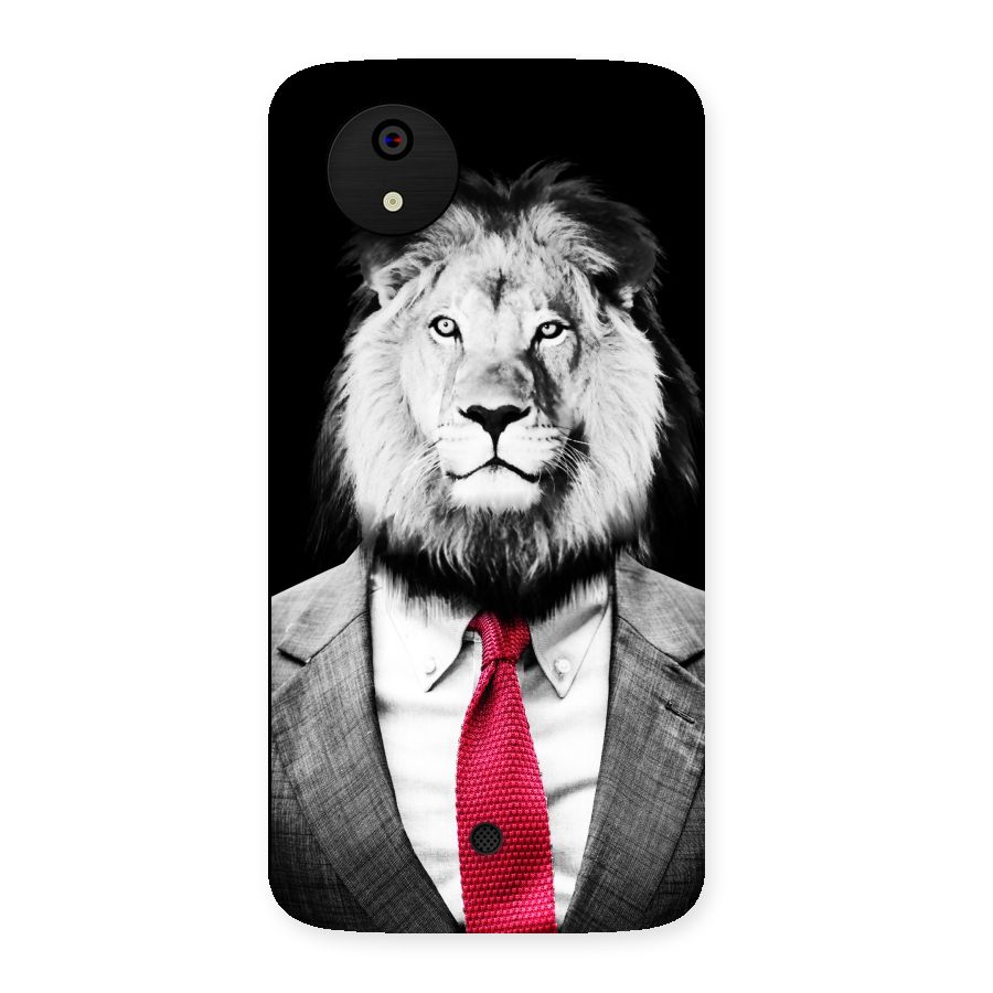 Lion with Red Tie Back Case for Micromax Canvas A1