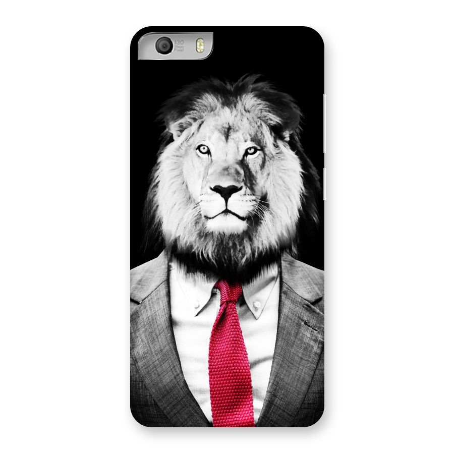 Lion with Red Tie Back Case for Micromax Canvas Knight 2