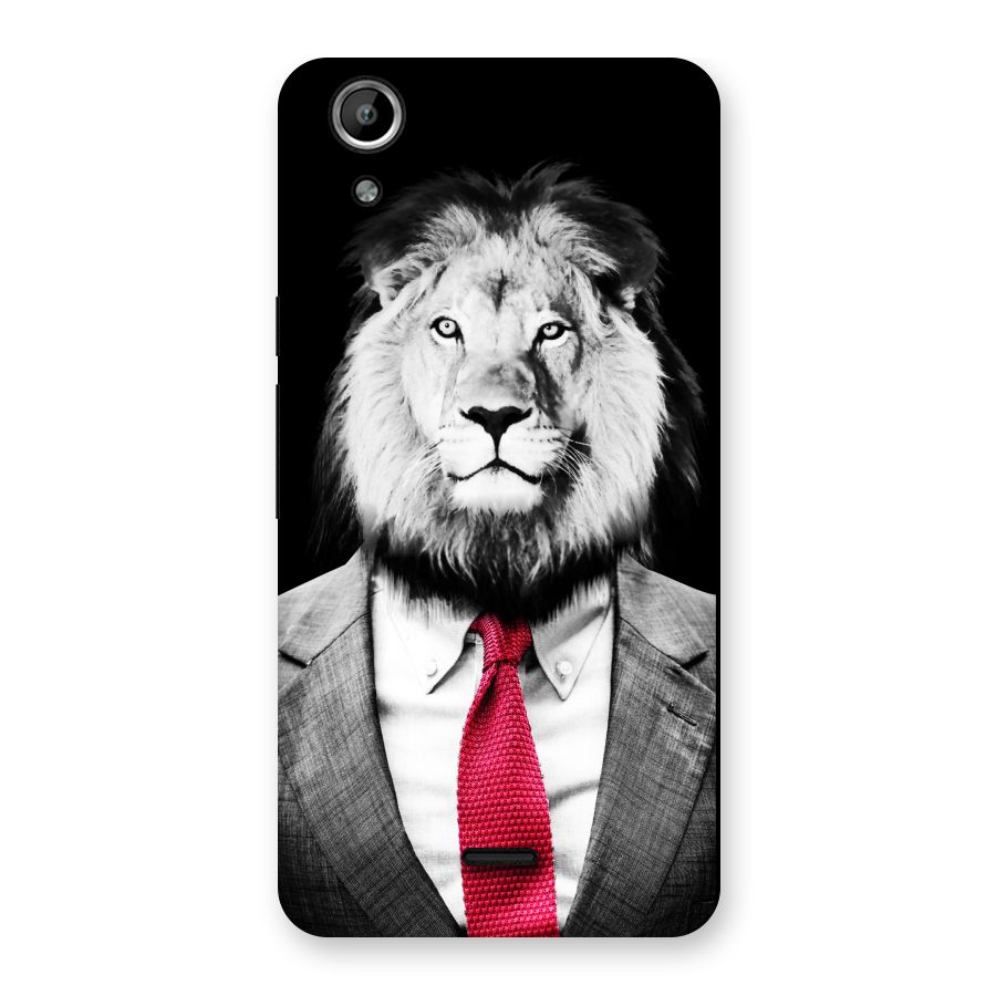 Lion with Red Tie Back Case for Micromax Canvas Selfie Lens Q345