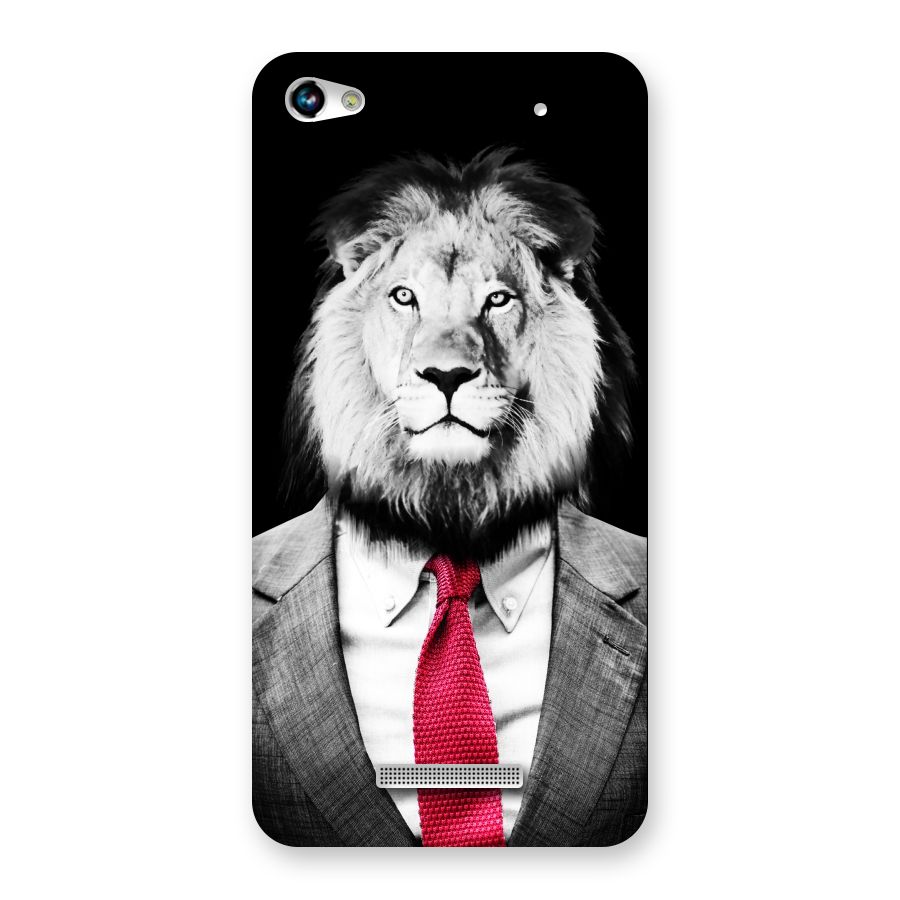 Lion with Red Tie Back Case for Micromax Hue 2