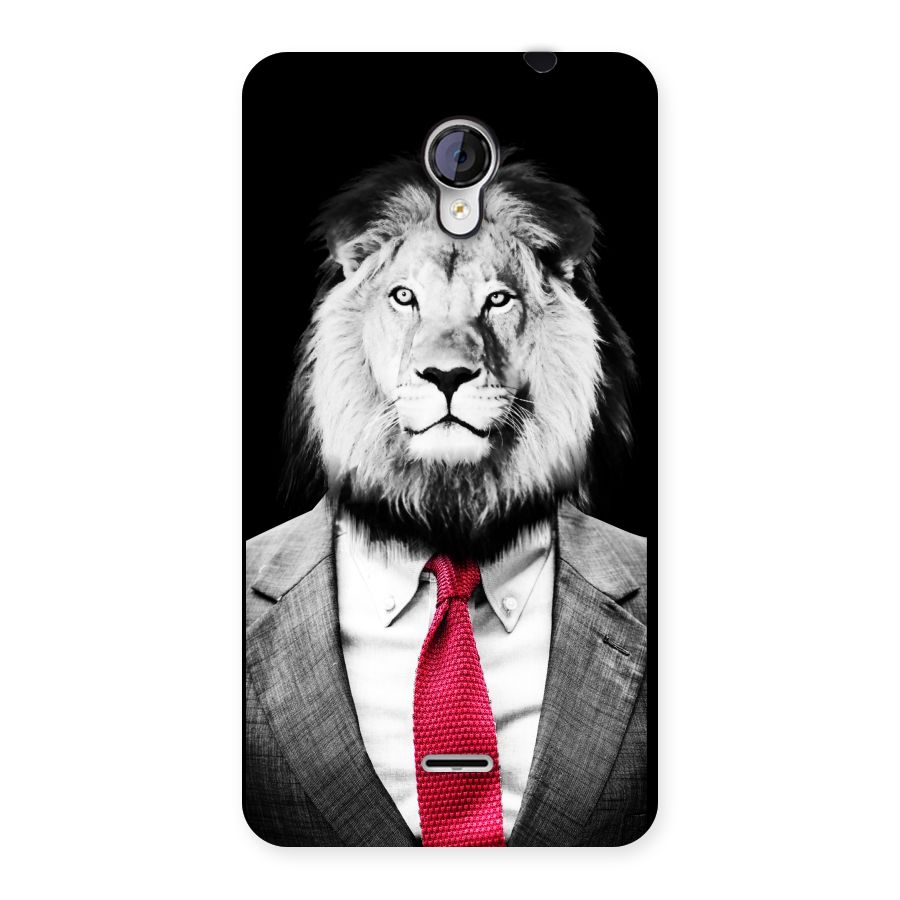Lion with Red Tie Back Case for Micromax Unite 2 A106